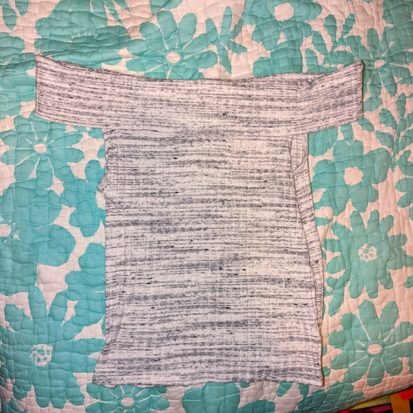 Express off shoulder sleeves top grey XL - Picture 1 of 1